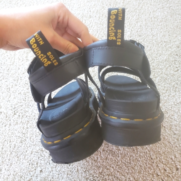 Doc Martens Blaire Strappy Leather Platform Sandals - Picture 5 of 8